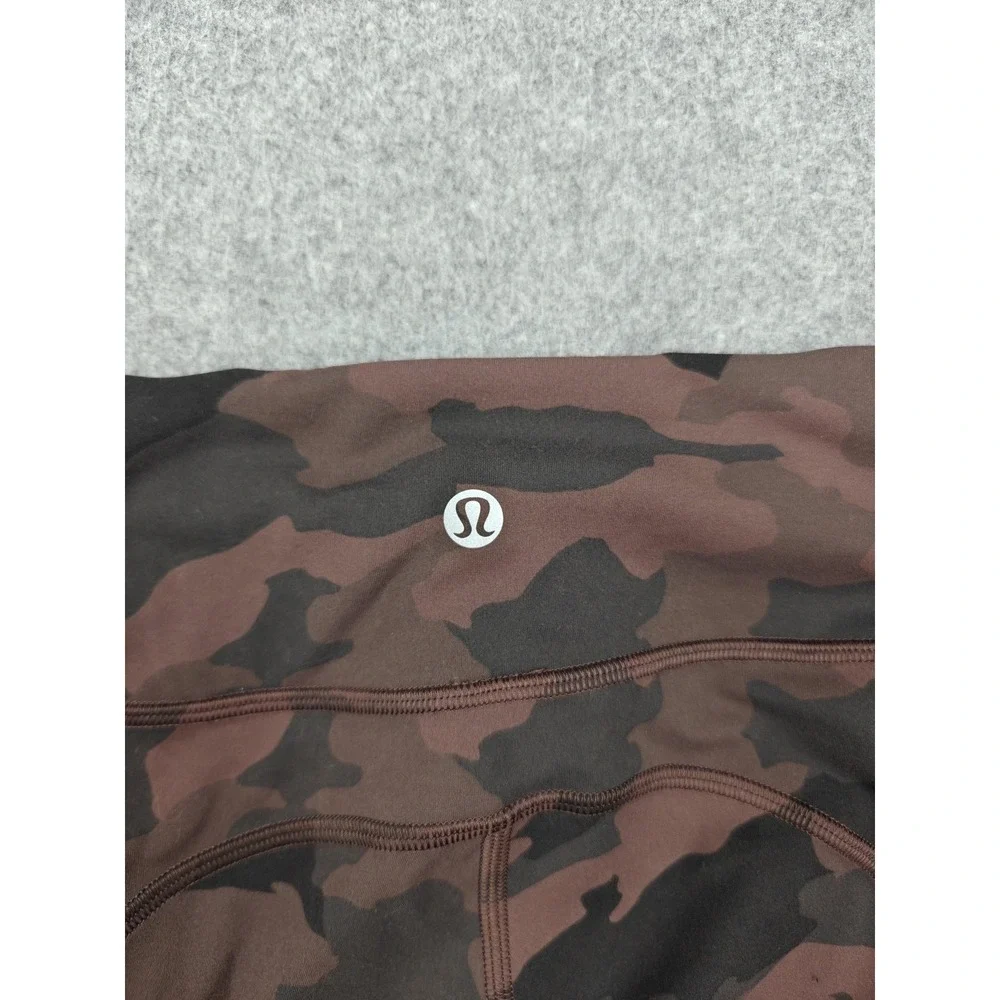 Lululemon Leggings Womens 6 Brown Camo High Rise Ankle Yoga Athletic Gym Pants